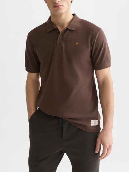 Hot Fudge Mélange Knit Polo