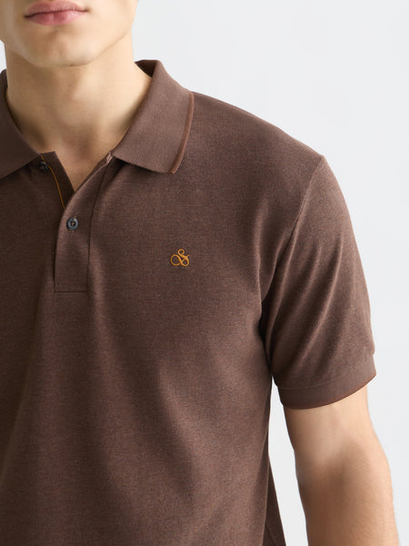 Hot Fudge Mélange Knit Polo