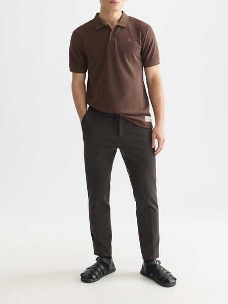 Hot Fudge Mélange Knit Polo