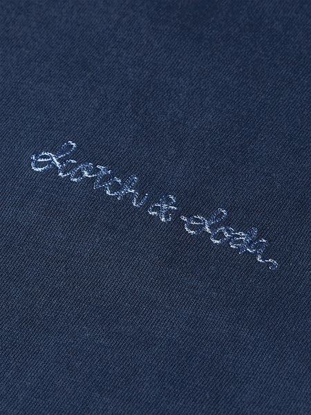 Slub Yarn Embroidered Logo T-Shirt_Pageant Blue