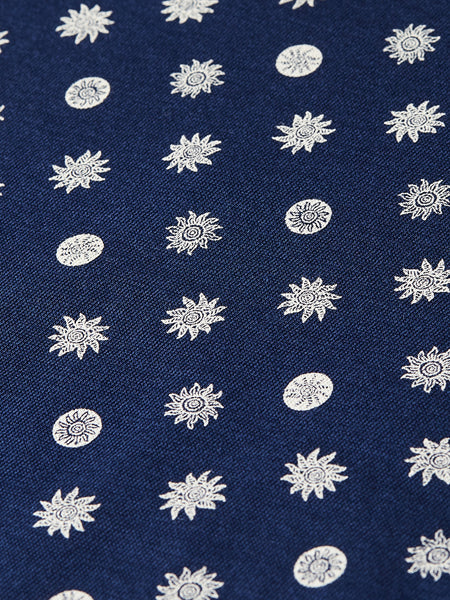 Foulard Dress Blues Allover Printed T-Shirt in Navy