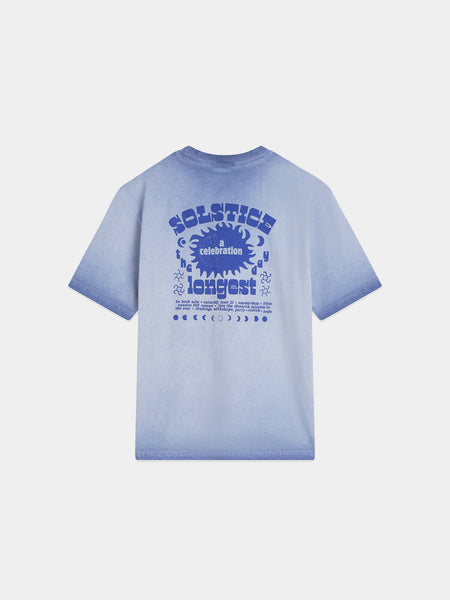 Cold Dyed Infinity Blue Artwork T-Shirt
