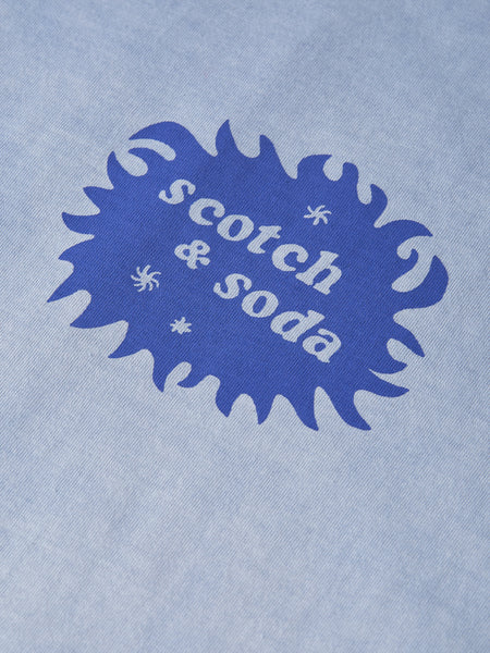 Cold Dyed Infinity Blue Artwork T-Shirt