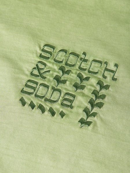Garden Green Embroidered Logo T-Shirt