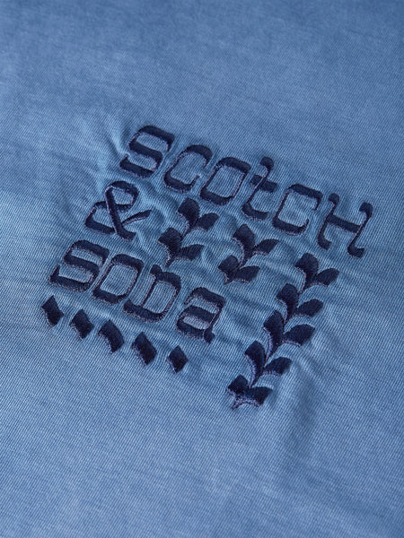 Pageant Blue Embroidered Logo T-Shirt