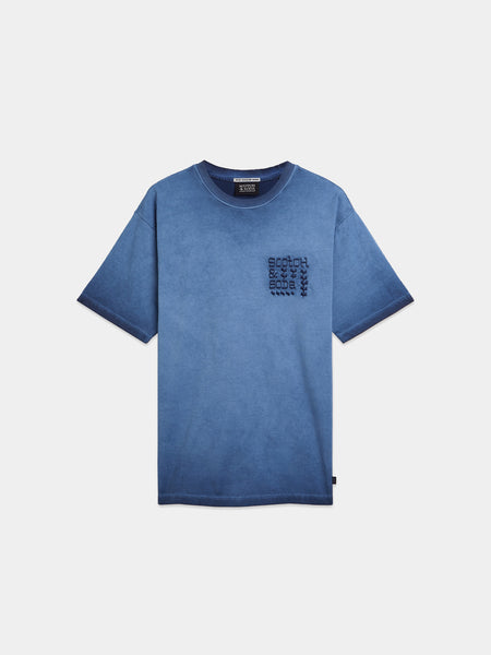 Pageant Blue Embroidered Logo T-Shirt