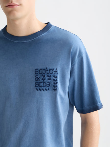 Pageant Blue Embroidered Logo T-Shirt