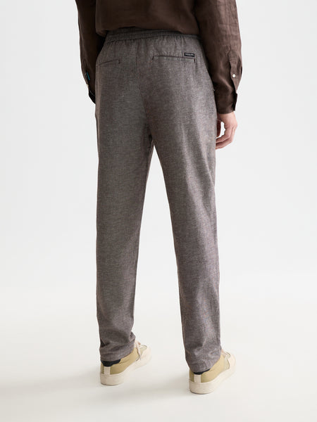 Warren Cotton/Linen Joggers - Fudge