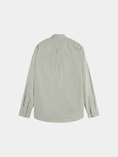 Green Striped Oxford Shirt