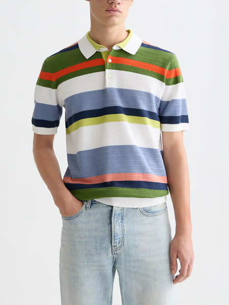 Multi Colored Striped Polo