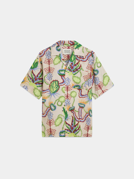 Desert Floral Allover Printed S/S Shirt - Canyon Clay