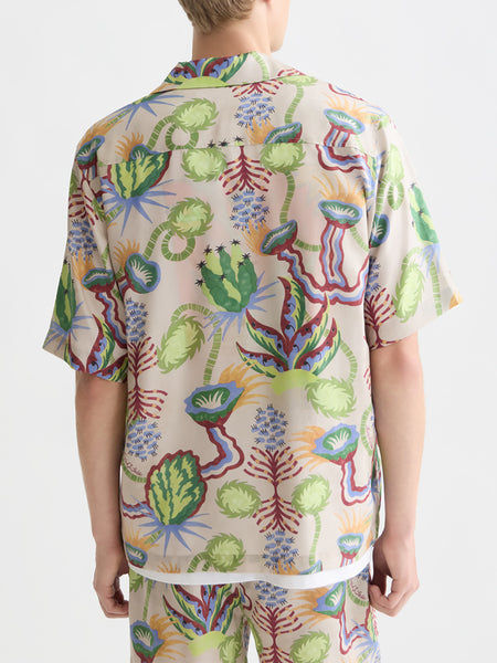Desert Floral Allover Printed S/S Shirt - Canyon Clay