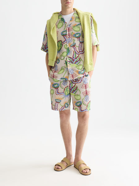 Desert Floral Allover Printed S/S Shirt - Canyon Clay