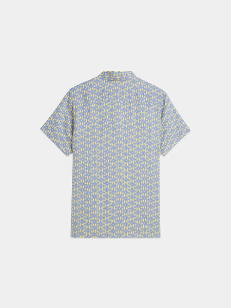 Allover Printed S/S Linen Shirt - Cactus Stripe Infinity