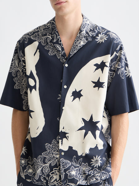 Horse Bandana Dress Blue S/S Shirt