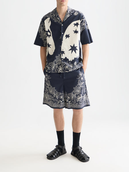 Horse Bandana Dress Blue S/S Shirt