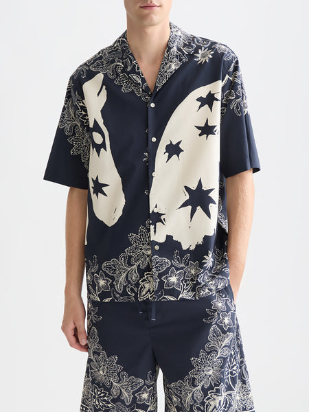 Horse Bandana Dress Blue S/S Shirt