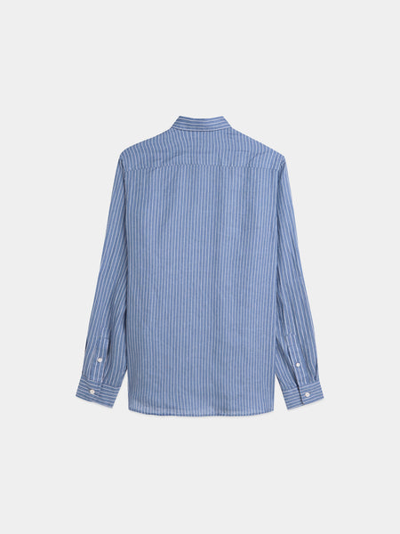 Infinity White Striped Linen Shirt