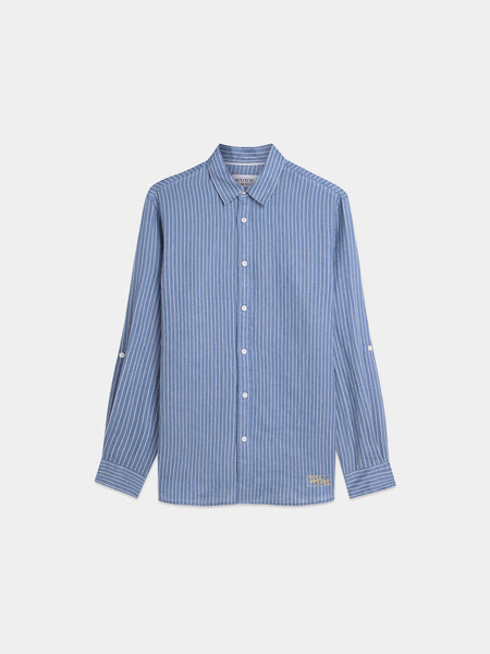 Infinity White Striped Linen Shirt