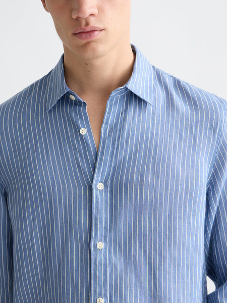 Infinity White Striped Linen Shirt