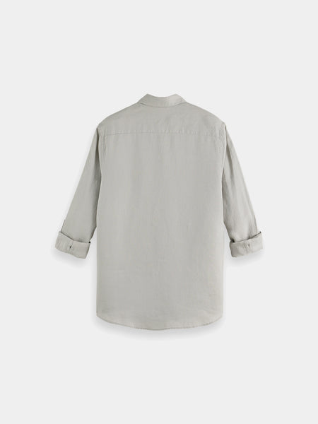 Grey Drizzle 100% Linen Shirt