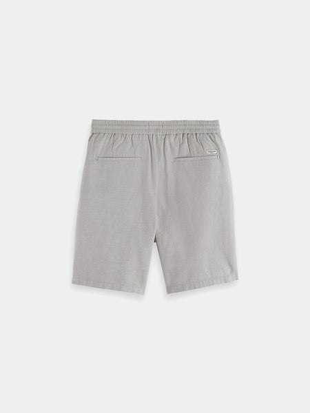 Fave Grey Drizzle Cotton Linen Drawstring Shorts