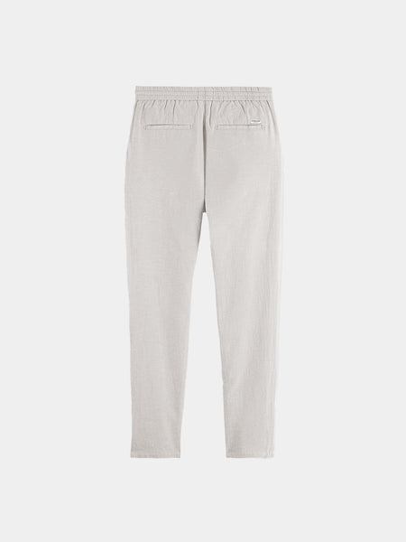 Warren Cotton Linen Drawstring Pant - Grey Drizzle