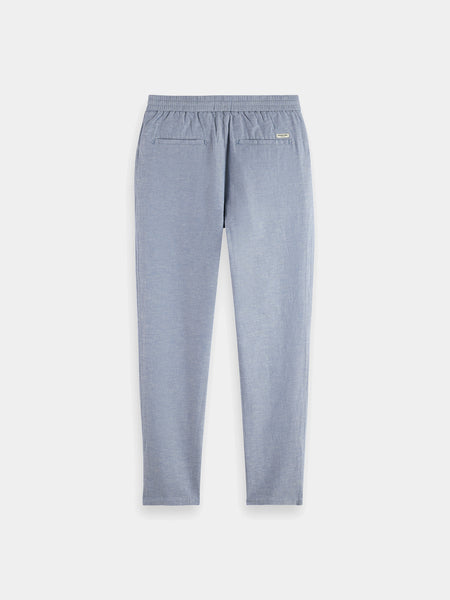 Warren Cotton Linen Drawstring Pant - Infinity Blue