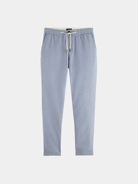 Warren Cotton Linen Drawstring Pant - Infinity Blue