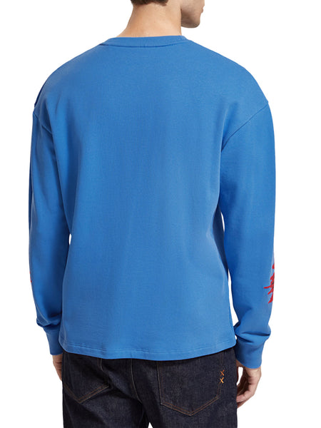 Rhythm Blue Sweat with Embroidery Detail