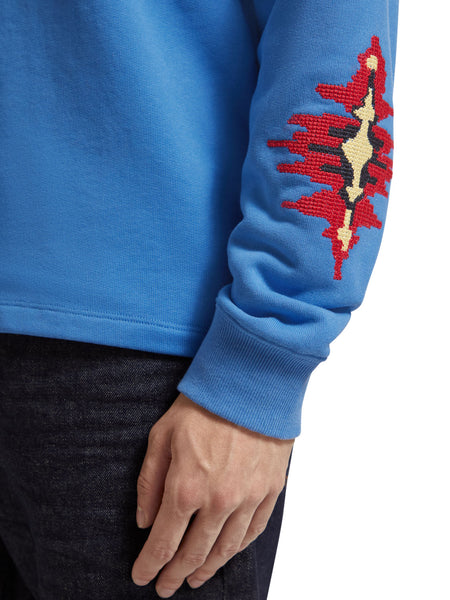 Rhythm Blue Sweat with Embroidery Detail