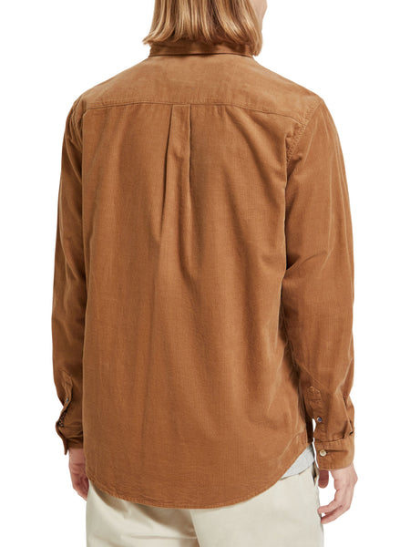 Regular Fit Corduroy Shirt - Camel