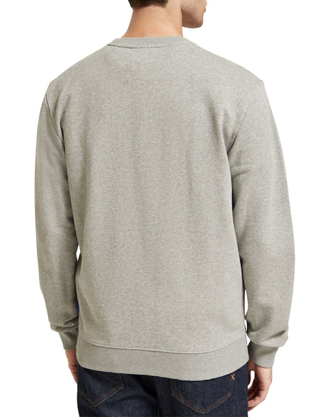 Grey Marle Sweat with Chest Print