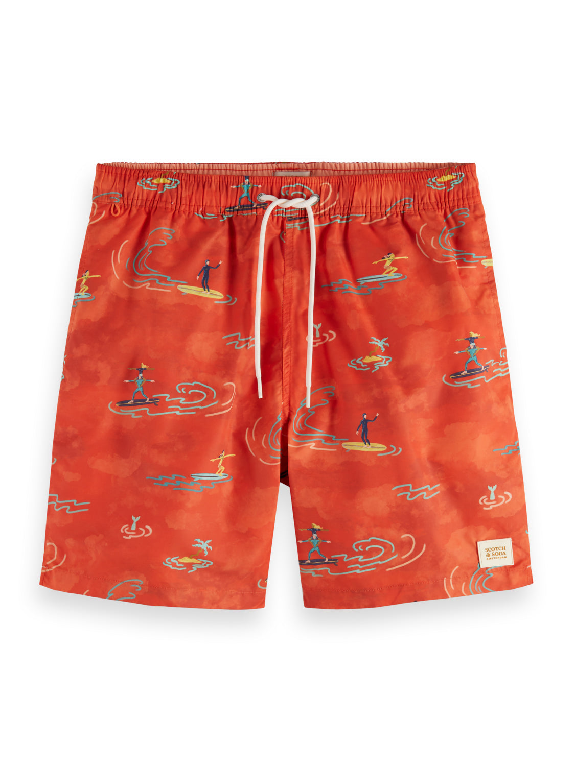 Red Surfer Allover Printed Swimmers