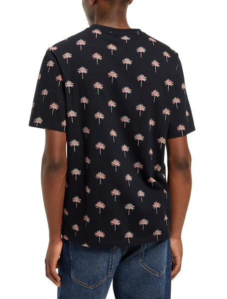 Palm Printed T-Shirt - Black