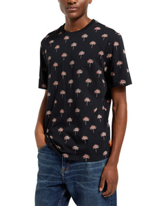 Palm Printed T-Shirt - Black