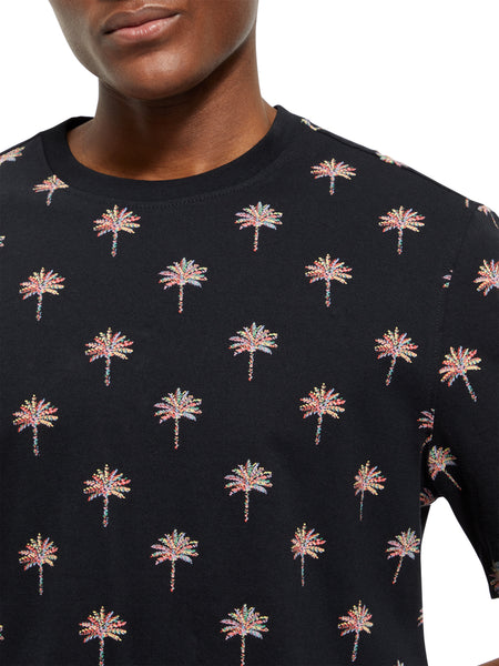 Palm Printed T-Shirt - Black