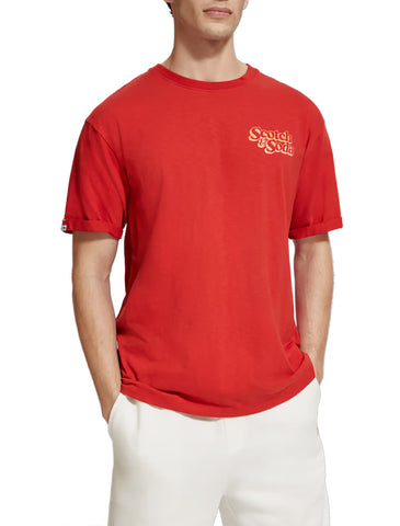 Boat Red T-Shirt with Front & Back Artwork