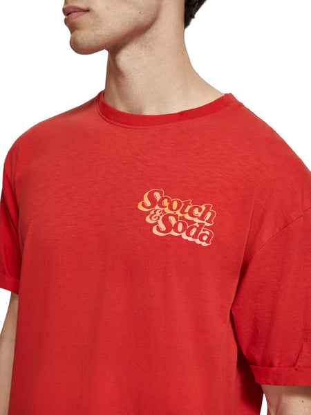 Boat Red T-Shirt with Front & Back Artwork