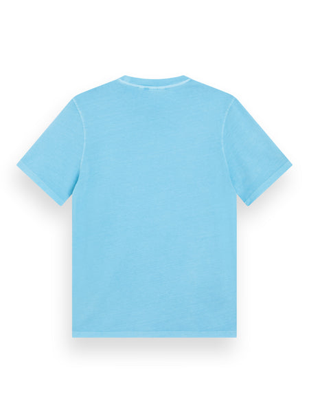 Garment Dyed Mini Logo Tee - Blue Lagoon