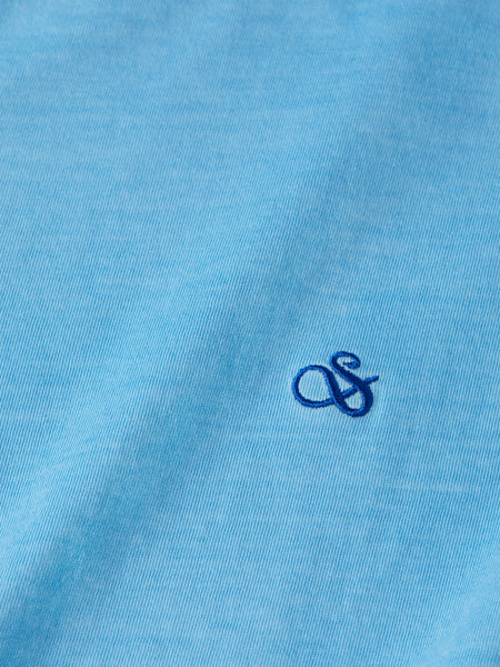 Garment Dyed Mini Logo Tee - Blue Lagoon