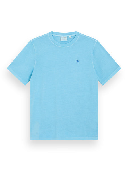 Garment Dyed Mini Logo Tee - Blue Lagoon