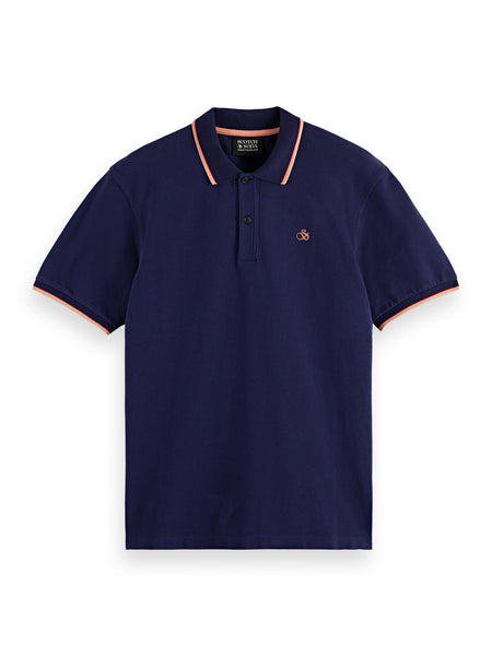 Contrast Tipping Polo - Navy Blue