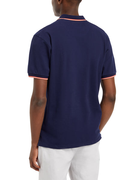 Contrast Tipping Polo - Navy Blue