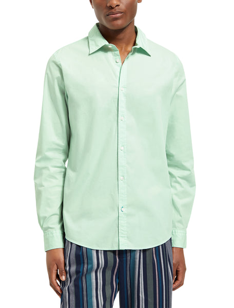 Classic Slim Fit Poplin Shirt - Seafoam