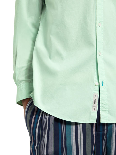 Classic Slim Fit Poplin Shirt - Seafoam