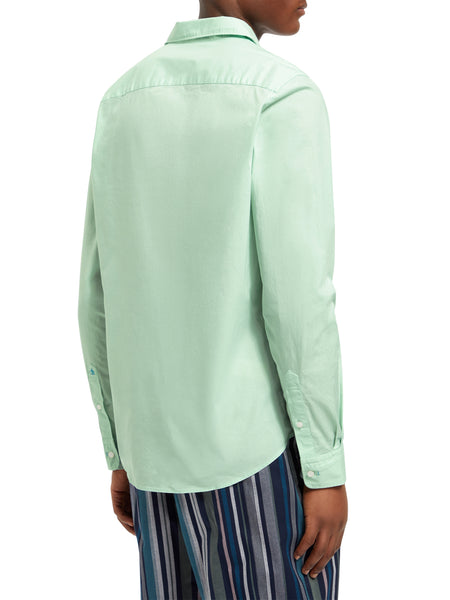 Classic Slim Fit Poplin Shirt - Seafoam