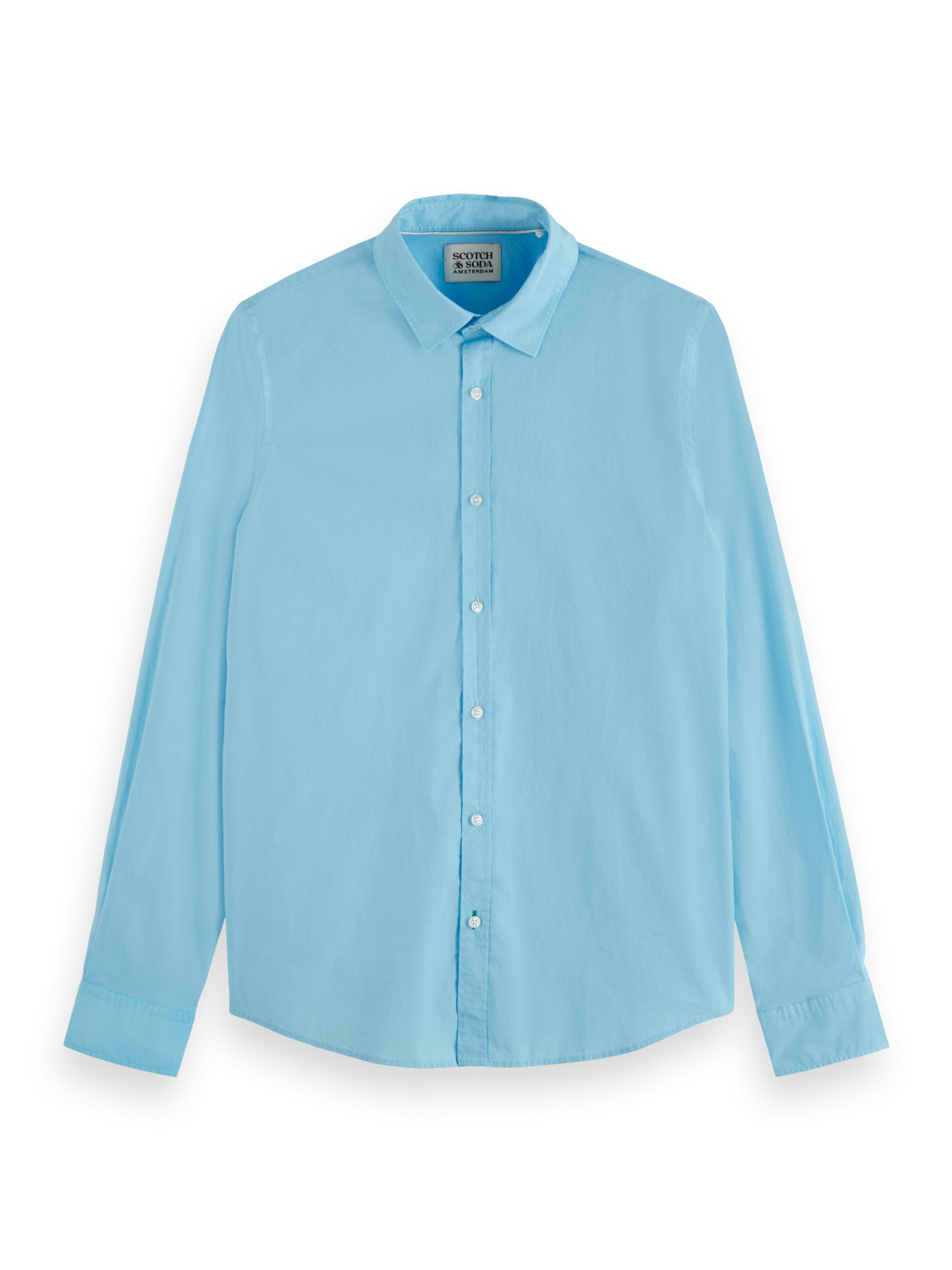 Classic Slim Fit Poplin Shirt - Blue Lagoon