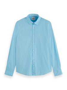 Classic Slim Fit Poplin Shirt - Blue Lagoon