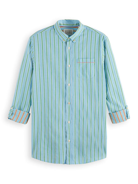 Blu Striped Dobby Shirt